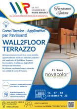  WALL2FLOOR TERRAZZO per Pavimenti - Corso Tecnico-Applicativo 16-17-18/09/2025