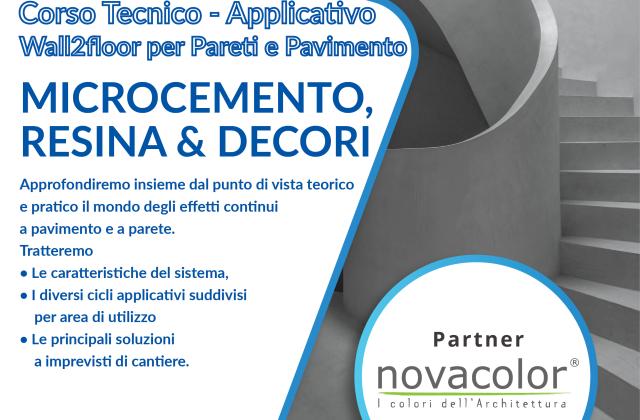MICROCEMENTO, RESINA & DECORI Wall2floor per Pareti e Pavimento - Corso Tecnico-Applicativo 4-5-6/11/2025
