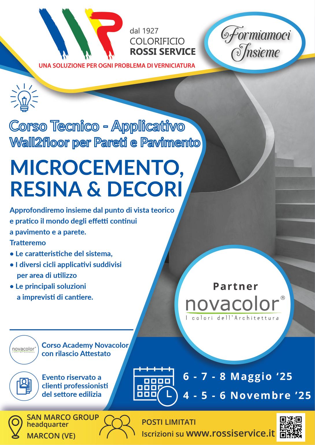 MICROCEMENTO, RESINA & DECORI Wall2floor per Pareti e Pavimento - Corso Tecnico-Applicativo 4-5-6/11/2025