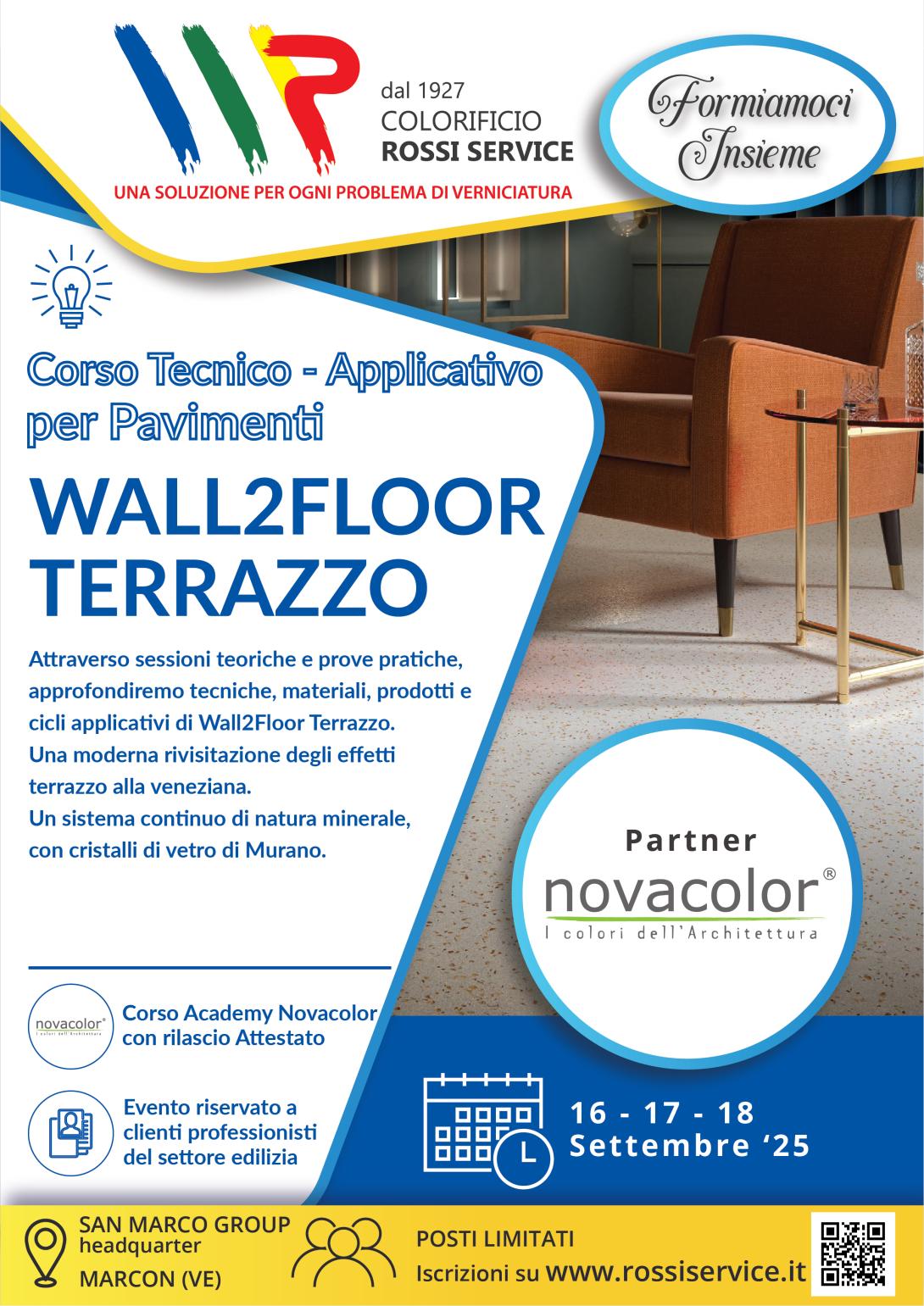  WALL2FLOOR TERRAZZO per Pavimenti - Corso Tecnico-Applicativo 16-17-18/09/2025